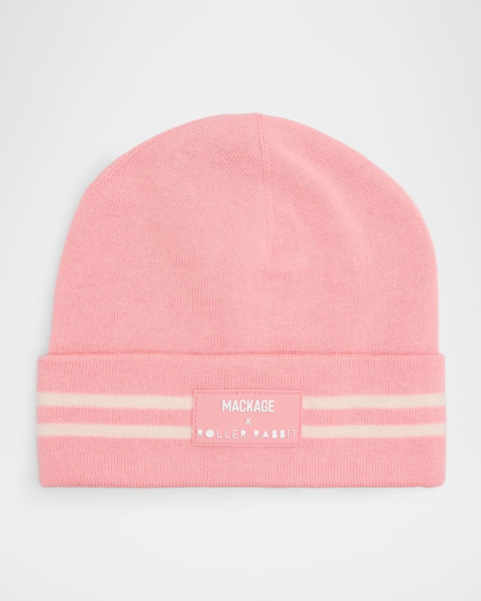 x Roller Rabbit Kid's Logo-Patch Beanie